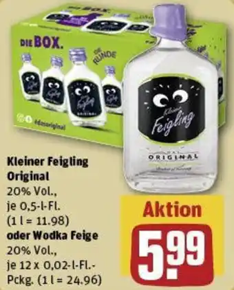 REWE Kleiner Feigling Original oder Wodka Feige Angebot