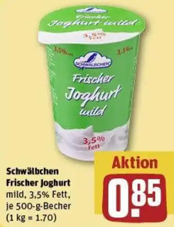 REWE Schwälbchen Frischer Joghurt Angebot