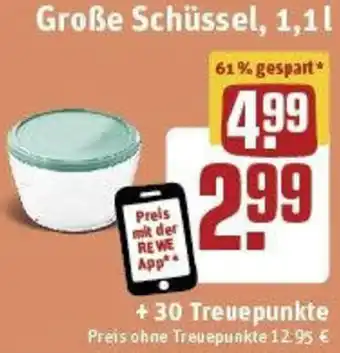 REWE Pyrex Große Schüssel, 1,1 l Angebot