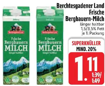 Edeka Berchtesgadener Land Frische Bergbauern-Milch Angebot