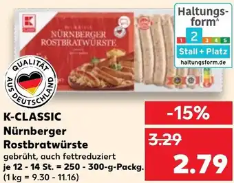 Kaufland K-CLASSIC Nürnberger Rostbratwürste Angebot