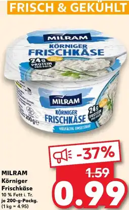 Kaufland MILRAM Körniger Frischkäse Angebot