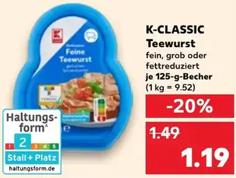 Kaufland K-CLASSIC Teewurst Angebot