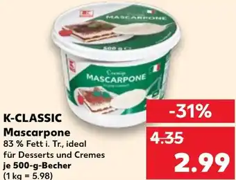 Kaufland K-CLASSIC Mascarpone Angebot