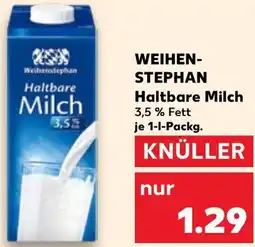 Kaufland WEIHENSTEPHAN Haltbare Milch Angebot