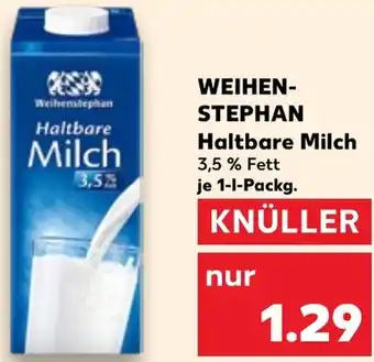 Kaufland WEIHENSTEPHAN Haltbare Milch Angebot