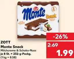 Kaufland ZOTT Monte Snack Angebot