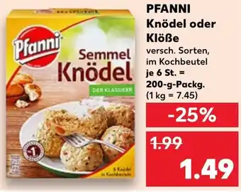 Kaufland PFANNI Knödel oder Klöße Angebot