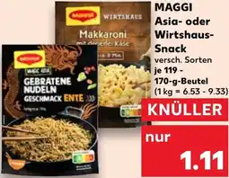 Kaufland MAGGI Asia- oder Wirtshaus Snack Angebot