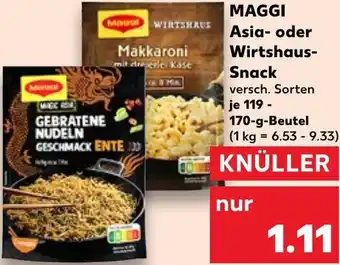 Kaufland MAGGI Asia- oder Wirtshaus Snack Angebot