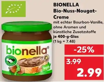 Kaufland BIONELLA Bio-Nuss-Nougat Creme Angebot