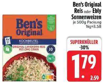 Edeka Ben's Original Reis oder Ebly Sonnenweizen Angebot