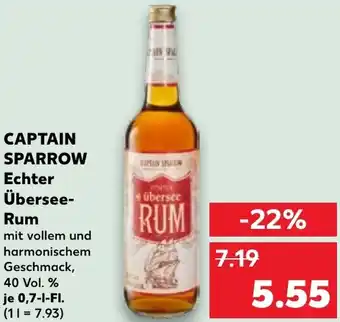 Kaufland CAPTAIN SPARROW Echter Übersee Rum Angebot