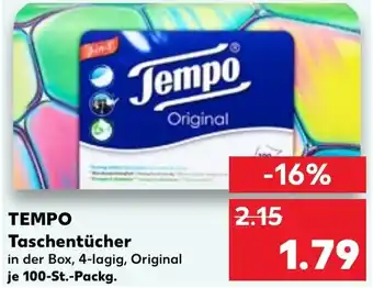 Kaufland TEMPO Taschentücher Angebot