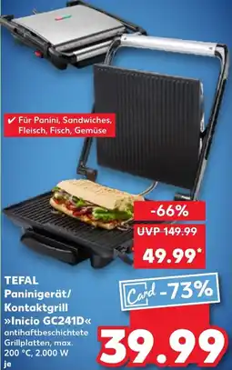 Kaufland TEFAL Paninigerät/ Kontaktgrill Inicio GC241D Angebot