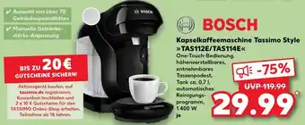 Kaufland BOSCH Kapselkaffeemaschine Tassimo Style TAS112E/TAS114E Angebot