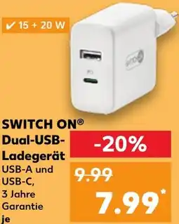 Kaufland SWITCH ON Dual-USB Ladegerät Angebot