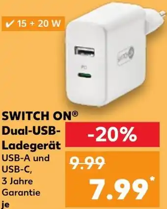 Kaufland SWITCH ON Dual-USB Ladegerät Angebot