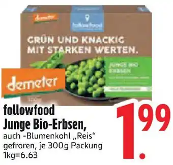 Edeka demeter followfood Junge Bio-Erbsen Angebot