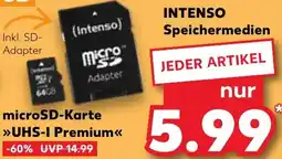 Kaufland Intenso microSD-Karte UHS-I Premium Angebot