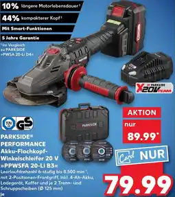 Kaufland PARKSIDE PERFORMANCE Akku-Flachkopf Winkelschleifer 20 V Angebot