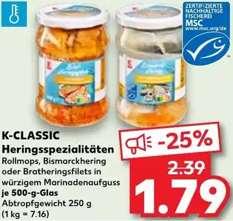 Kaufland K-CLASSIC Heringsspezialitäten Angebot