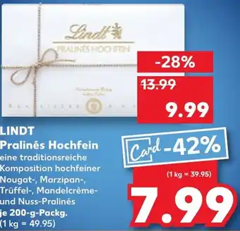 Kaufland LINDT Pralinés Hochfein Angebot