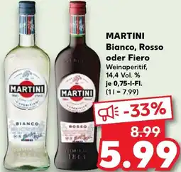 Kaufland MARTINI Bianco, Rosso oder Fiero Angebot