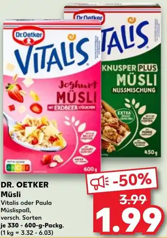 Kaufland DR. OETKER Müsli Angebot