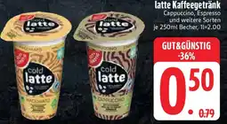 Edeka GUT&GÜNSTIG latte Kaffeegetränk Angebot