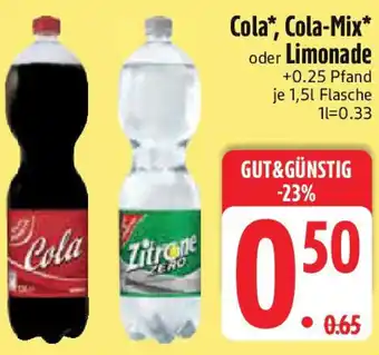 Edeka Cola, Cola-Mix oder Limonade Angebot