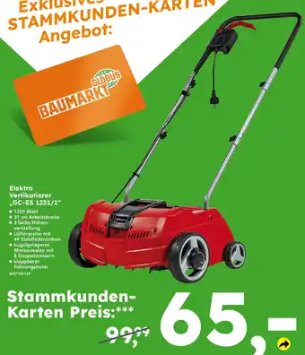 Globus Baumarkt Elektro Vertikutierer „,GC-ES 1231/1" Angebot