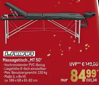 METRO Lamar Massagetisch MT 50 Angebot