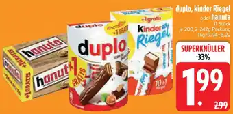 Edeka duplo, kinder Riegel oder hanuta Angebot