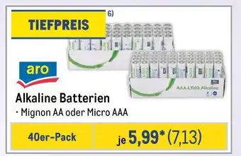 METRO aro Alkaline Batterien Angebot