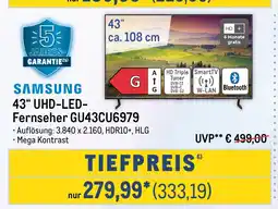 METRO SAMSUNG 43" UHD-LED- Fernseher GU43CU6979 Angebot