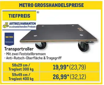 METRO METRO PROFESSIONAL Transportroller Angebot