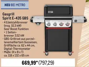 METRO weber Gasgrill Spirit E-435 GBS Angebot