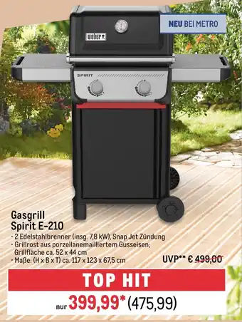 METRO weber Gasgrill Spirit E-210 Angebot