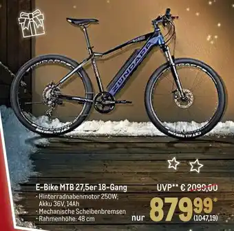 METRO E-Bike MTB 27,5er 18 Gang Angebot