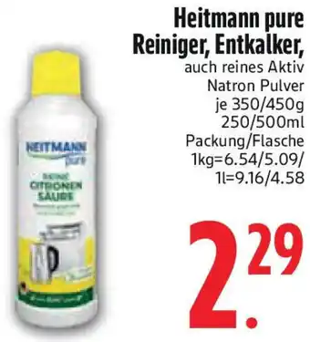 Edeka Heitmann pure Reiniger, Entkalker Angebot