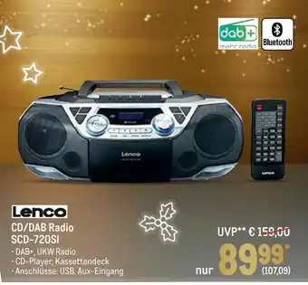 METRO Lenco CD/DAB Radio SCD-720SI Angebot