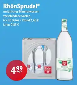 Trink und Spare RhönSprudel natürliches Mineralwasser Angebot