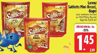 Edeka Lorenz Saltletts Mini-Brezel, Bagel Angebot