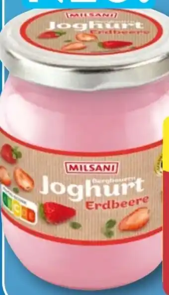 Aldi Nord Milsani Bergbauern-Joghurt Erdbeere Angebot