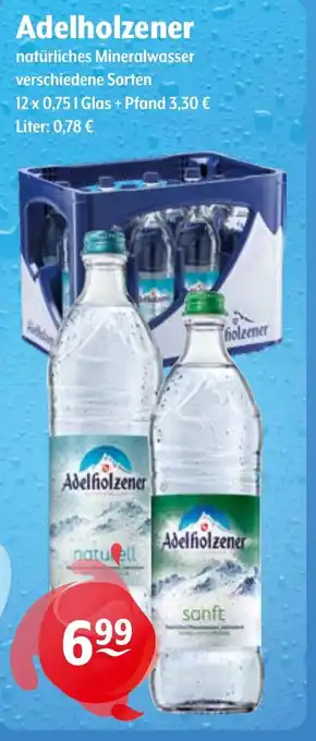 Trink und Spare Adelholzener natürliches Mineralwasser Angebot