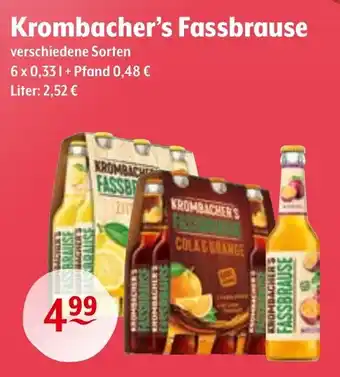 Trink und Spare Krombacher's Fassbrause Angebot