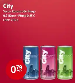 Trink und Spare City Secco, Rosato oder Hugo Angebot