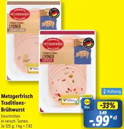 Lidl Metzgerfrisch Traditions Brühwurst Angebot