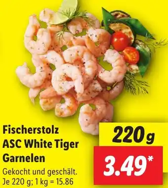 Lidl Fischerstolz ASC White Tiger Garnelen Angebot